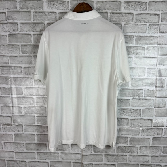 EXTRACURRICULAR Pure White Performance Casual Golf Polo Mens XL Stretch - Picture 6 of 9